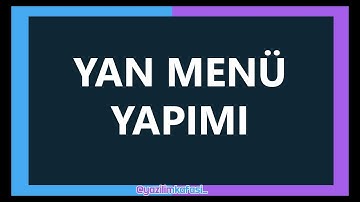 Yan Menü Yapımı (html css)