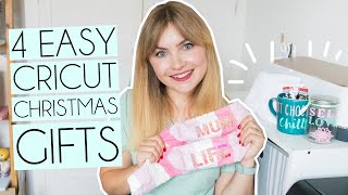4 EASY CRICUT CHRISTMAS GIFT PROJECT IDEAS