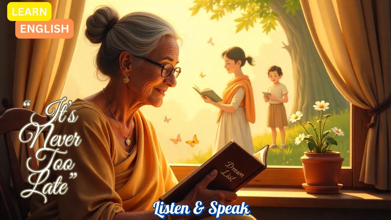 It’s Never Too Late | learn English through story | Best way to improve ...