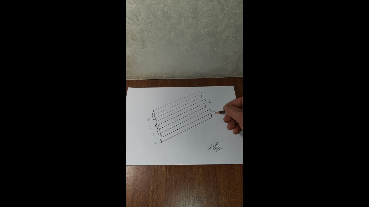 3D Trick Art on Line Paper
