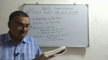Std-11 Sub : English Unit-1 Read-2 The Wild Saviour Part-1