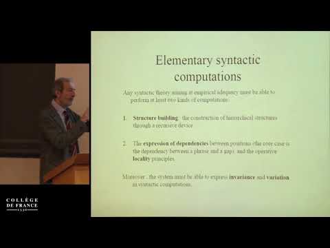 La nature hiérarchique des représentations linguistiques... - Stanislas Dehaene (2013-2014)