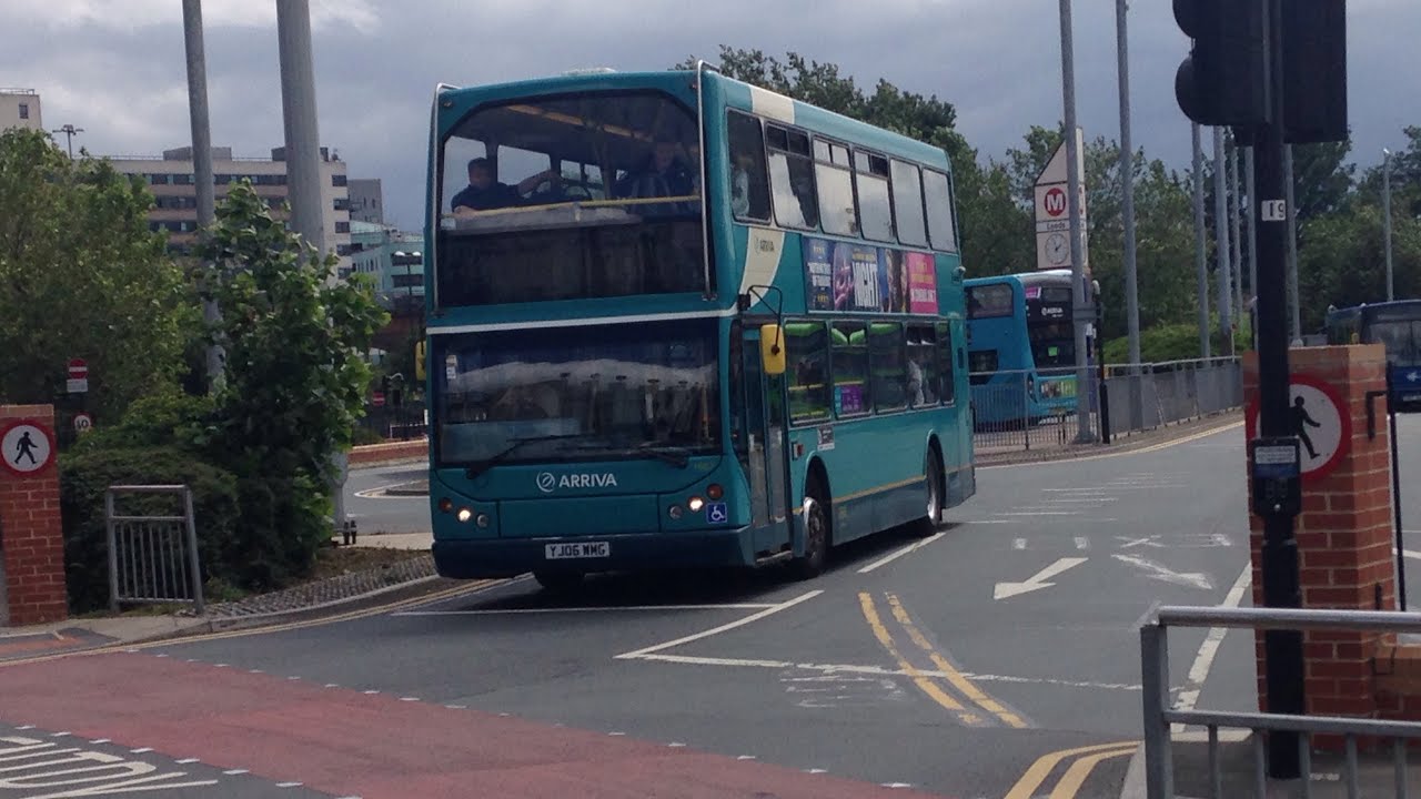 Arriva Yorkshire 1607 Vdl Db250 East Lancs Lowlander Leaving Leeds City Bus Station Youtube