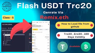 Class - 5 How to Load file from github - Trc20 Flash USDT || remix.eth