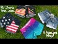 DIY Clothes! 4 DIY Shorts Projects from Jeans! Easy