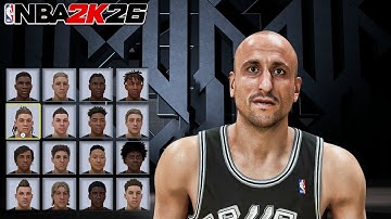 NBA 2K26 Best Manu Ginobili Face Creation