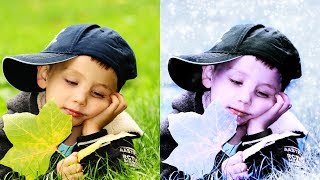 Winter Snow Photo Effect | Photoshop Tutorial screenshot 2