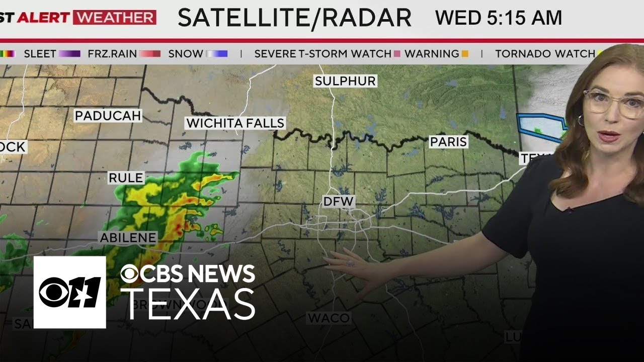 Heavy rain on the way to North Texas Wednesday morning - YouTube