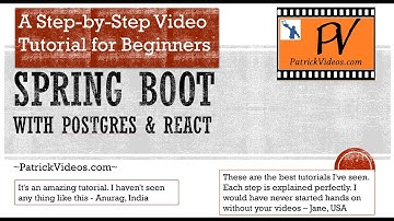 Spring Boot with Postgres and React in 3 hrs.