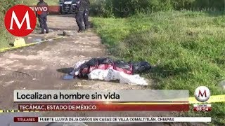 Pobladores encuentran encobijado en Tecámac