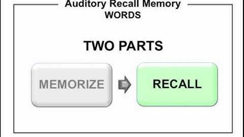 RC21X: Auditory Recall Memory (Recall Phase)