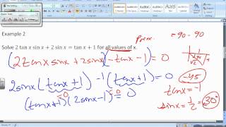 7 5 Trig Equations