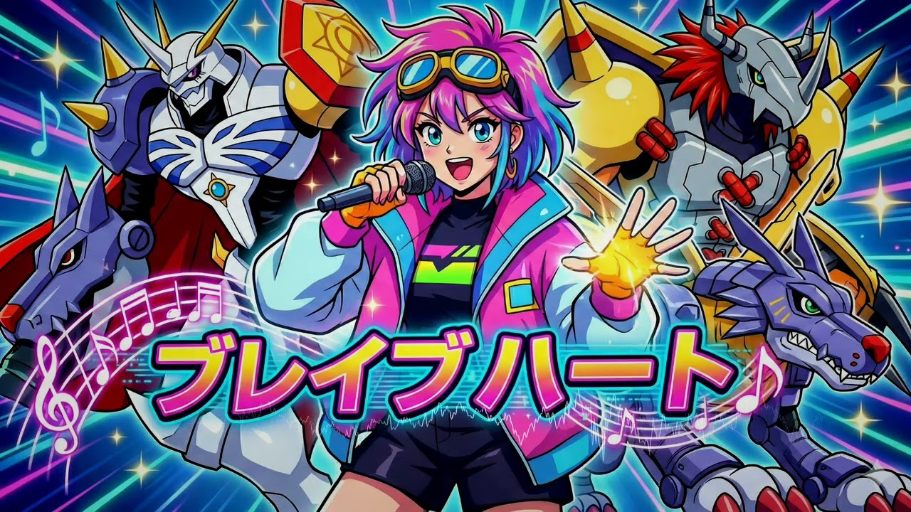 “Brave Heart” — 90s Anime Style Cover [AI Cover] | Digimon | Synth-Pop