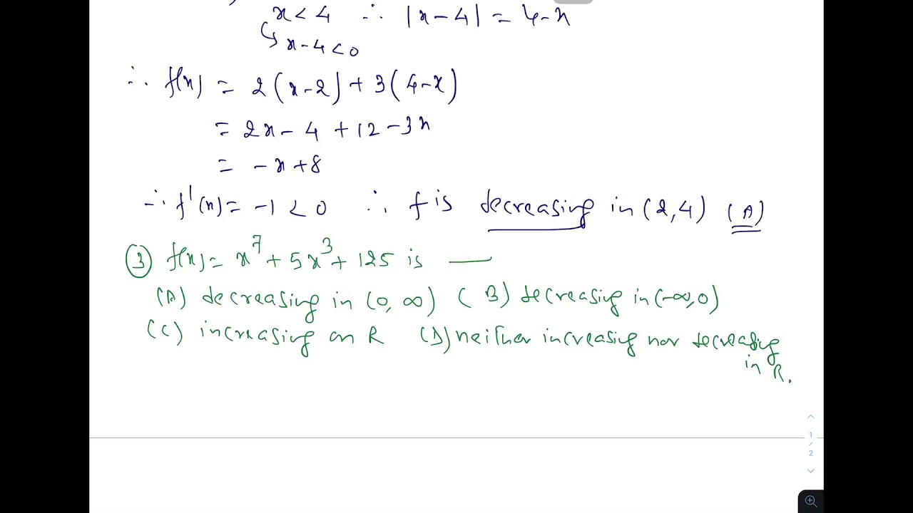 Applications of derivative 4 YouTube