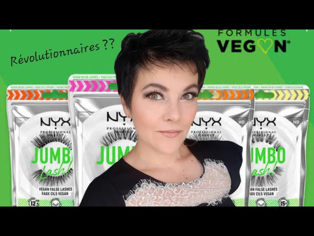 Kit Faux Cils Réutilisables NYX Jumbo Lash Fringe Glam - Volume Intense, Waterproof, Neuf