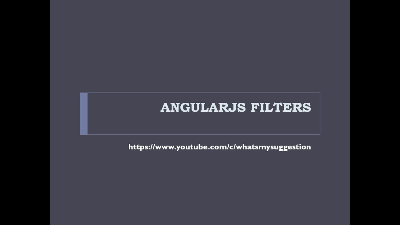 How To Use Filters In Angular JS In Telugu Part 1 - YouTube