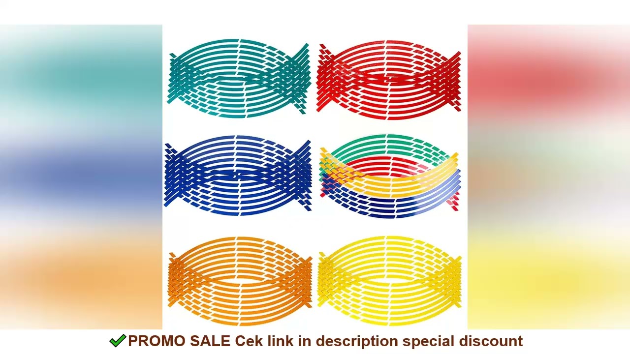17"18" Reflective Motorcycle Car Wheel Tire Stickers Reflective Rim Tape Strips for Motorcycle Car D