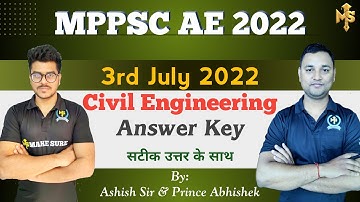 MPPSC AE 2022 Answer Key | Civil Engineering | Tech & Non Tech Paper Analysis सटीक उत्तर के साथ