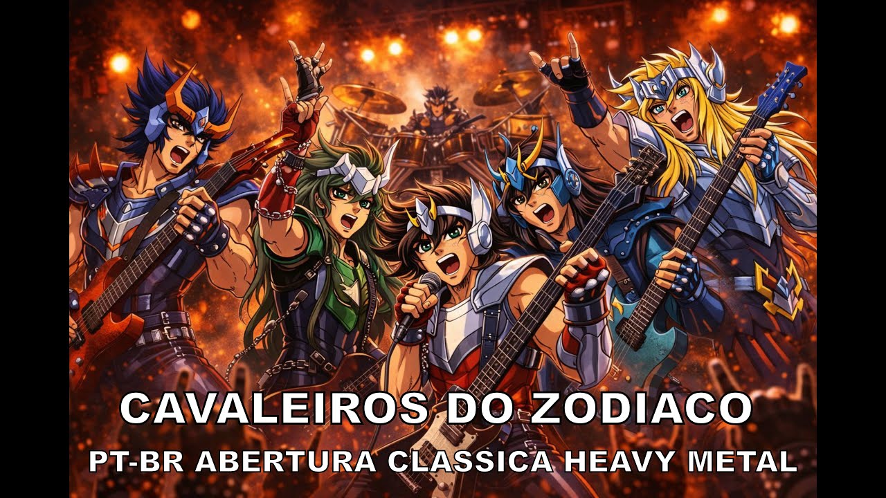 CAVALEIROS DO ZODÍACO - Abertura Clássica Manchete | Versão HEAVY METAL Brasileiro (Voz Masculina)