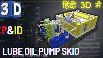 Lube Oil Pumping Skid | P&ID | Pump Skid | 3D Link In Description | Pump Piping | Lubrication System