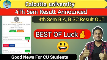 Best of luck 4th sem | Cu 4th sem result 2022 | calcutta university 4th sem result #cuexam #curesult