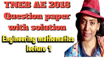 TNEB AE 2018 Question paper with solutions // tancet// TRB polytechnic lecturer in Tamil.