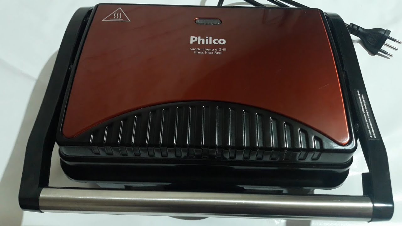 Sanduicheira e Grill Philco Press Inox Red Unboxing e Primeiras