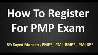 How to Register for PMP Exam | كيفية التسجيل لإختبار إدارة المشاريع
