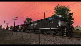 (TRS19) NS 7615 Leads an Ethanol Train, Flint Sub