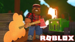 BECOMING A LUMBERJACK IN ROBLOX (Wood Cutting Simulator) screenshot 2