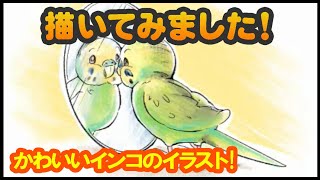 メイキング かわいいセキセイインコのイラストを描いてみた ぷうまん Youtube