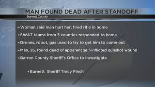 Man found dead after hours-long standoff in Burnett County