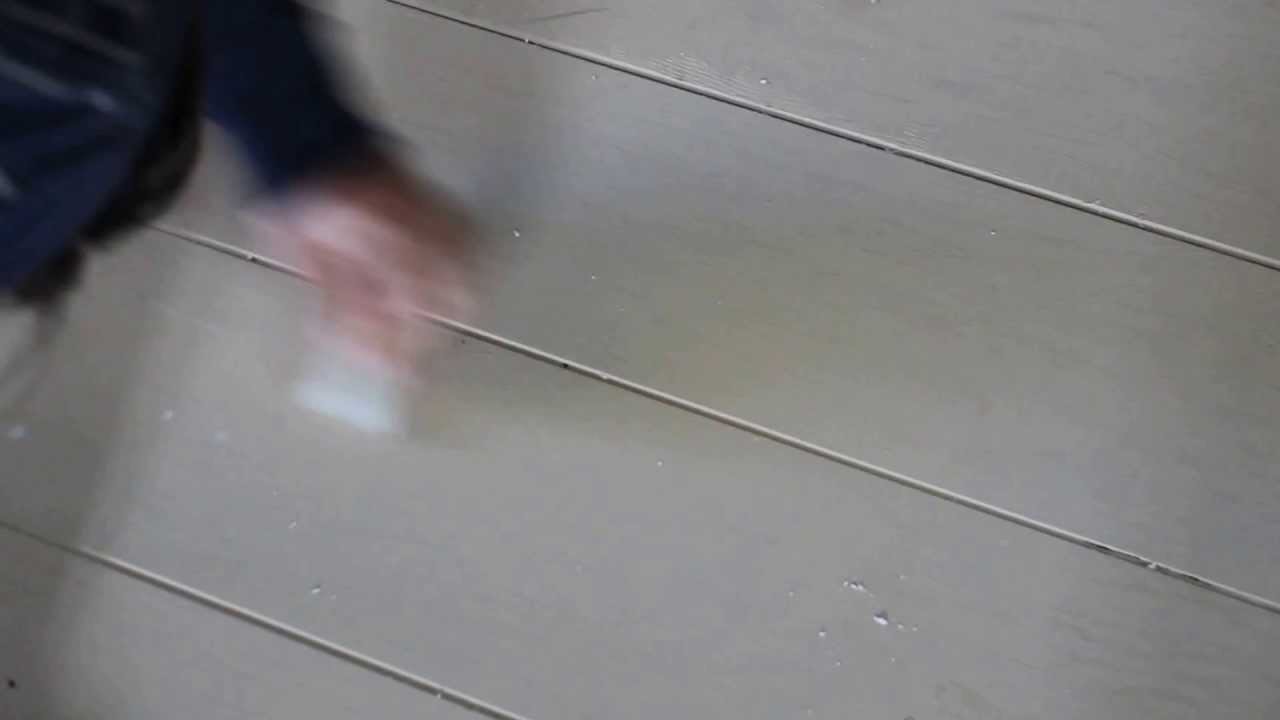 Parquet shabby youtube Colorare parquet legno