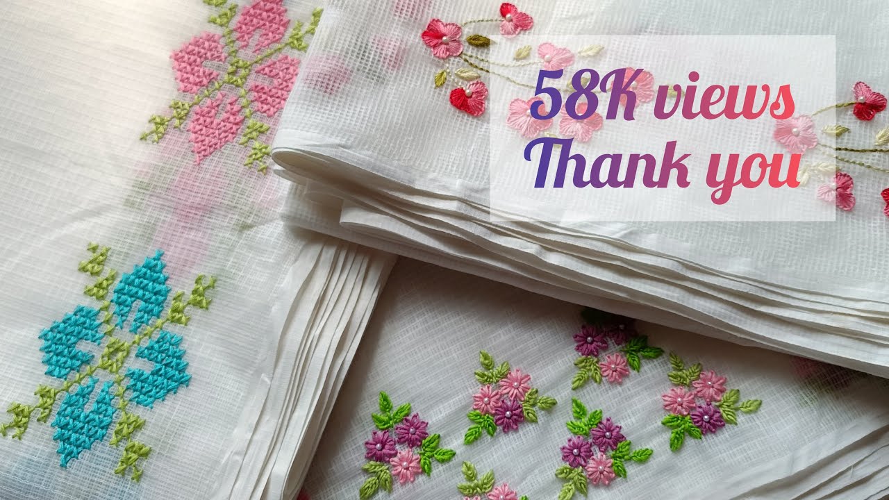 Easter special white hand embroidered saree collection #sareecollection #handembroidery