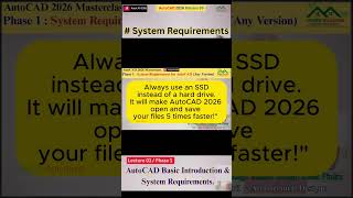 AutoCAD 2026 PC Specifications Guide! 🚀 Best RAM, GPU & SSD Configuration #Shorts #AutoCAD2026