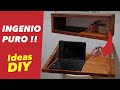 6 Ideas de ESCRITORIOS PLEGABLES a la pared que puedes hacer en casa (Ideal para espacios pequeños)