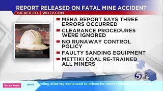 Fatality report released for Tucker County miner who died in 2025