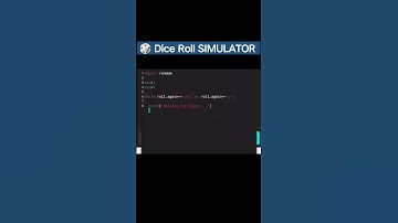 Dice 🎲 Roll simulator in Python|Only in 30 Secs