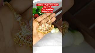 forming lotus dollar chain Rs 699/- free shipping #trendingshorts #jewellery #fyp #yputubeshorts