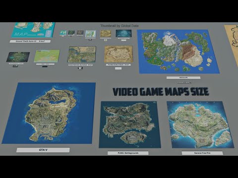 VIDEO GAME Maps Size Comparison | 3d Animation comparison (60 fps)