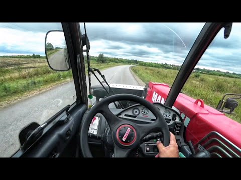 Работа телескопического погрузчика MANITOU в складу. Operation of the telescopic loader