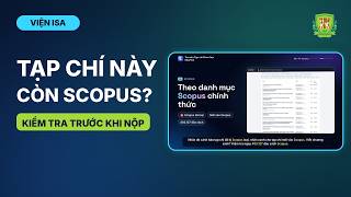 Đừng nộp bài vào tạp chí đã bị Scopus loại! Tra miễn phí với EduFind