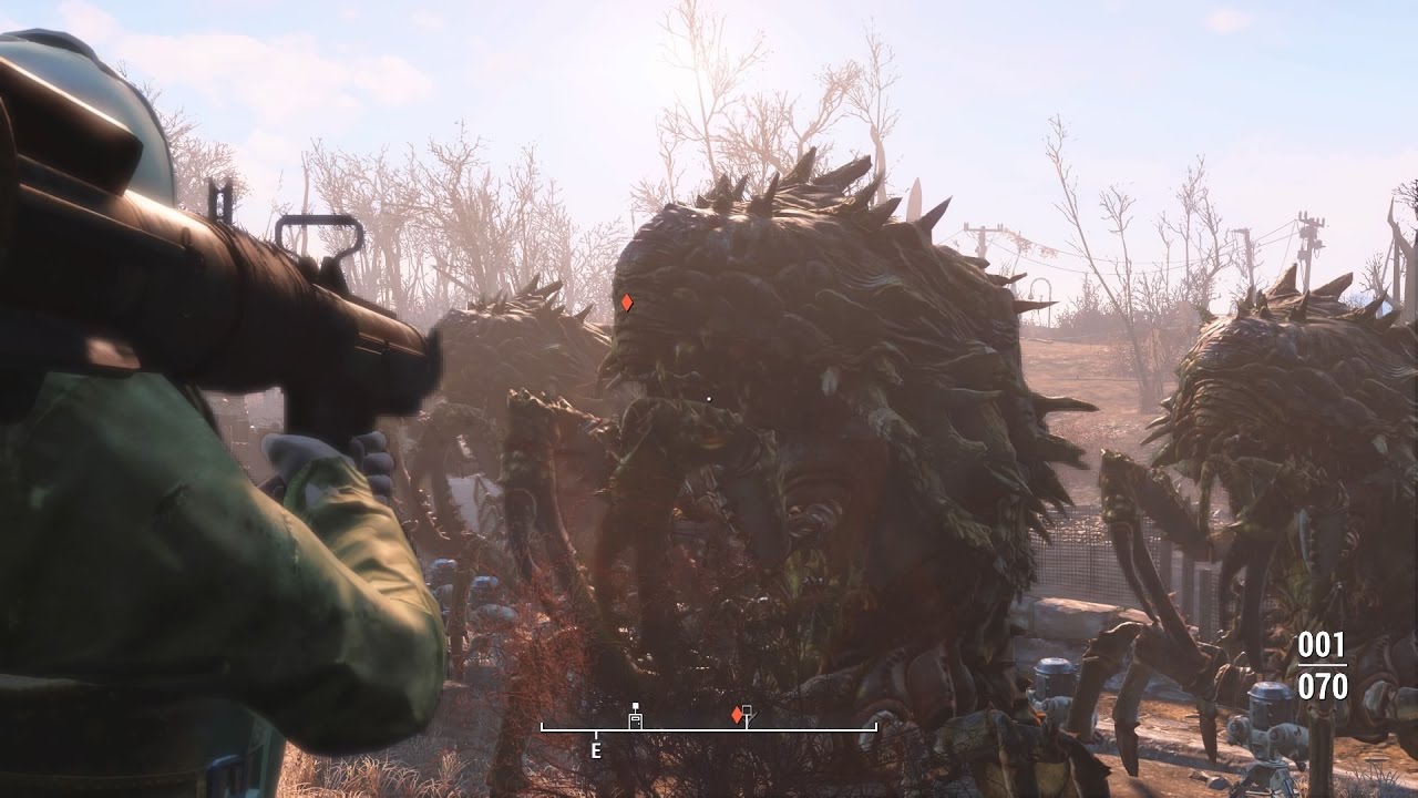 Fallout 4 Cool Mirelurk Queen Weapon! M Queen Deploy System PS4 MOD