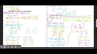 7.3 Solving Linear Systems by Elimination (Combinations) Video Lesson Algebra 1