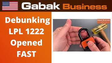 Debunking the LPL 1222 Opened FAST: Sharper Image Fingerprint Padlock - Gabak - Gabriel Barrandeguy