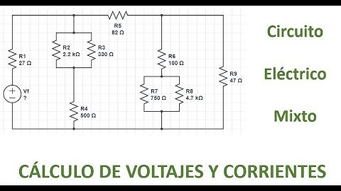 Cálculo de Voltajes y Corrientes - Circuito Eléctrico Mixto