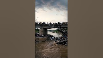 Bridge Collapse at Sunset: People Trapped, River Raging 🌊😢 | Cinematic AI Short #shorts