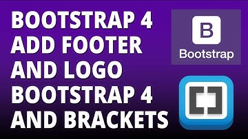 Bootstrap 4 - Add Footer and Logo with Bootstrap 4 and Brackets Text Editor