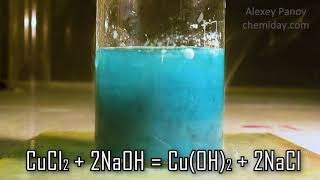 CuCl2 + 2NaOH → Cu(OH)2 + 2NaCl | Получение гидроксида меди и его аммиачного комплекса