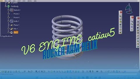 How to model a V6 engine rocket arm helix  from scratch#CATIAV5#V6Engine#RocketArm#CAD#3DModeling